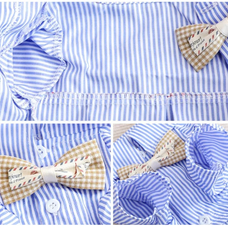 Pet Dog Clothes Bowknot Stripe - Summer Clothing Wholesale recension och pris
