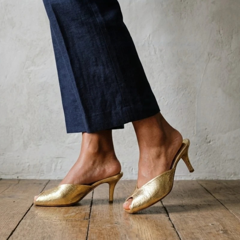 Women's Pumps Designer Gold Wo - Summer Clothing Stores recension och pris